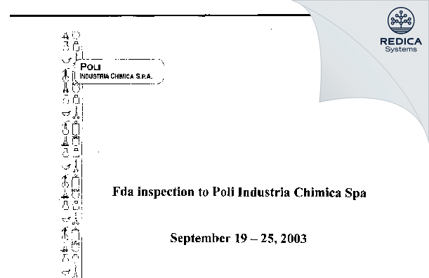 FDA 483 Response - Curia Italy S.r.l. [Italy / Italy] - Download PDF - Redica Systems