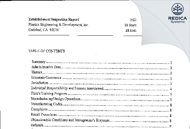 EIR - Integra Biotechnical LLC [Carlsbad / United States of America] - Download PDF - Redica Systems