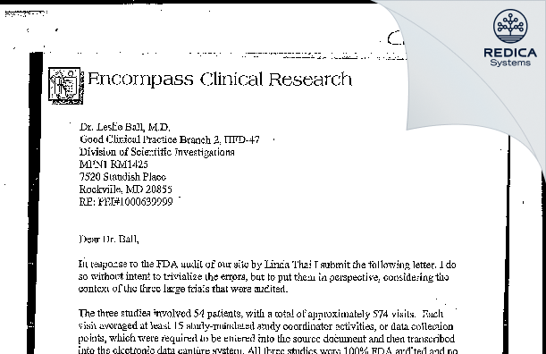 FDA 483 Response - Lipetz, Robert, DO [Spring Valley / United States of America] - Download PDF - Redica Systems