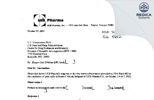 FDA 483 Response - PolyPeptide SA [Braine I'alleud / Belgium] - Download PDF - Redica Systems