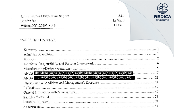 EIR - Eon Labs, Inc. [Wilson / United States of America] - Download PDF - Redica Systems