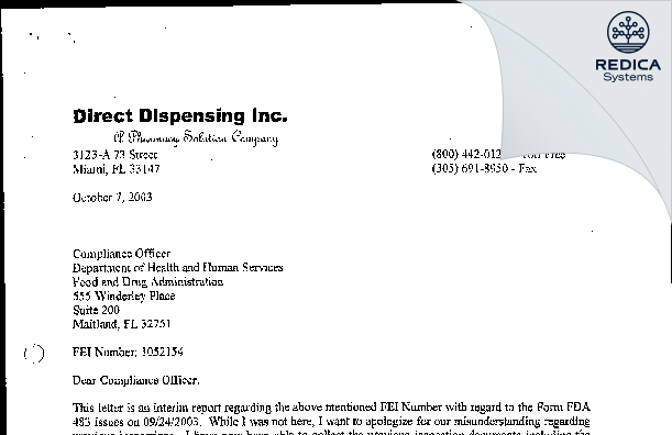 FDA 483 Response - Libi Labs, Inc. [Largo / United States of America] - Download PDF - Redica Systems