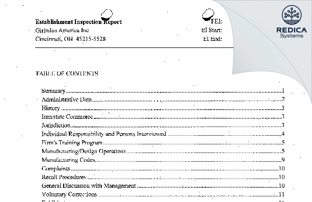 EIR - Nitto Denko Avecia Inc. [Cincinnati Ohio / United States of America] - Download PDF - Redica Systems
