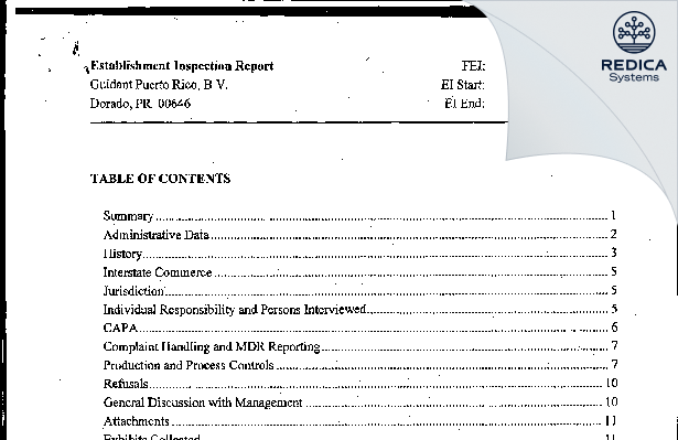 EIR - Boston Scientific Corporation [Dorado / United States of America] - Download PDF - Redica Systems
