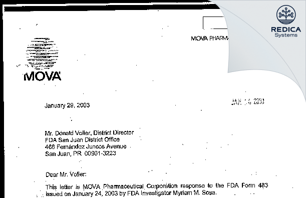 FDA 483 Response - Patheon Puerto Rico, Inc. [Caguas / United States of America] - Download PDF - Redica Systems