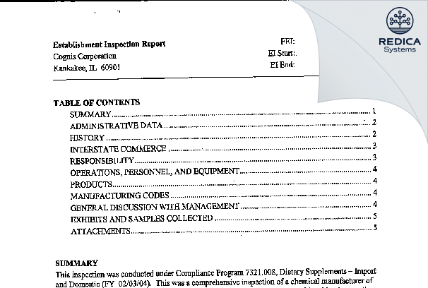 EIR - BASF Corporation [Kankakee / United States of America] - Download PDF - Redica Systems