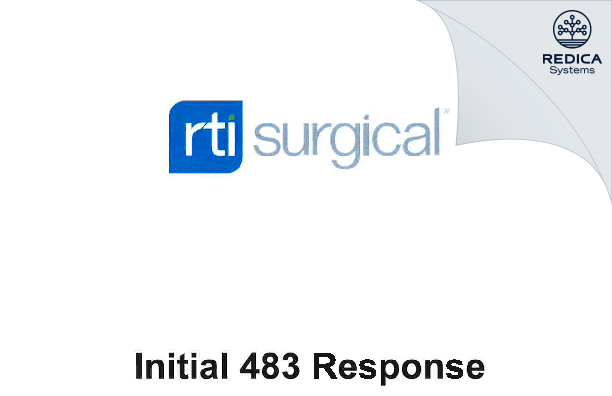 FDA 483 Response - RTI Surgical, Inc. dba RTI Biologics, Inc. [Alachua / United States of America] - Download PDF - Redica Systems