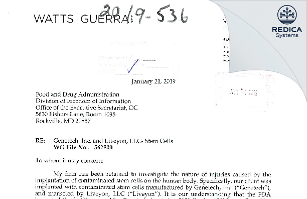 FDA 483 Response - Genetech Inc [San Diego / United States of America] - Download PDF - Redica Systems