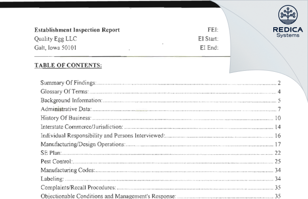 EIR - Centrum Valley Farms LLP [Galt / United States of America] - Download PDF - Redica Systems