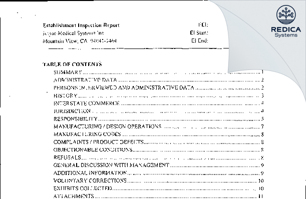 EIR - Impac Medical Systems, Inc. [Sunnyvale / United States of America] - Download PDF - Redica Systems