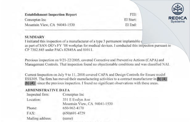 FDA 483 - Bayer Healthcare, LLC [Milpitas / United States of America] - Download PDF - Redica Systems