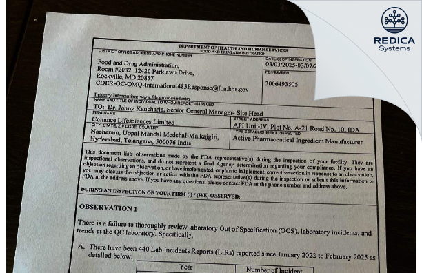 FDA 483 - Avra Laboratories Private Limited [Secunderabad / India] - Download PDF - Redica Systems