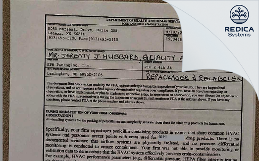 FDA 483 - EPM Packaging Inc [Lexington / United States of America] - Download PDF - Redica Systems