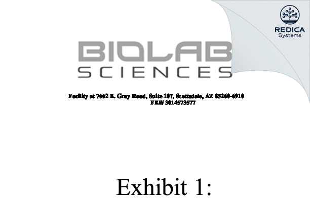 FDA 483 Response - BLS Labs, LLC [Scottsdale / United States of America] - Download PDF - Redica Systems